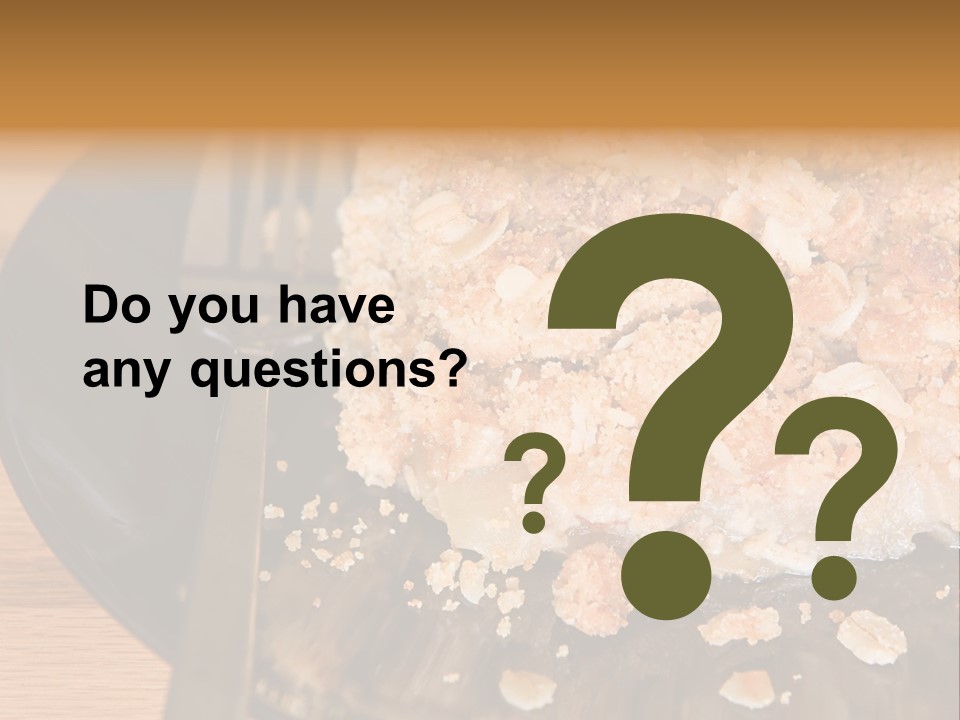 A Piece Of Cake On A Plate With A Fork PowerPoint Template