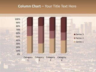 A Cityscape Is Shown With The Words Name Of Presentation PowerPoint Template