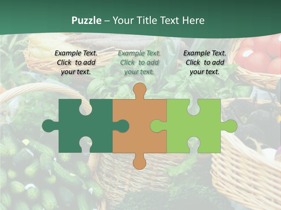 A Bunch Of Baskets Filled With Different Types Of Vegetables PowerPoint Template