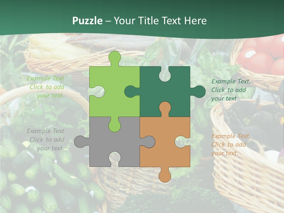 A Bunch Of Baskets Filled With Different Types Of Vegetables PowerPoint Template