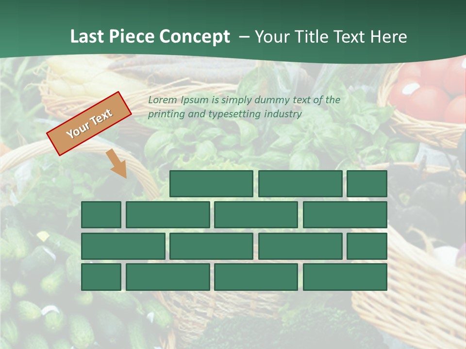 A Bunch Of Baskets Filled With Different Types Of Vegetables PowerPoint Template