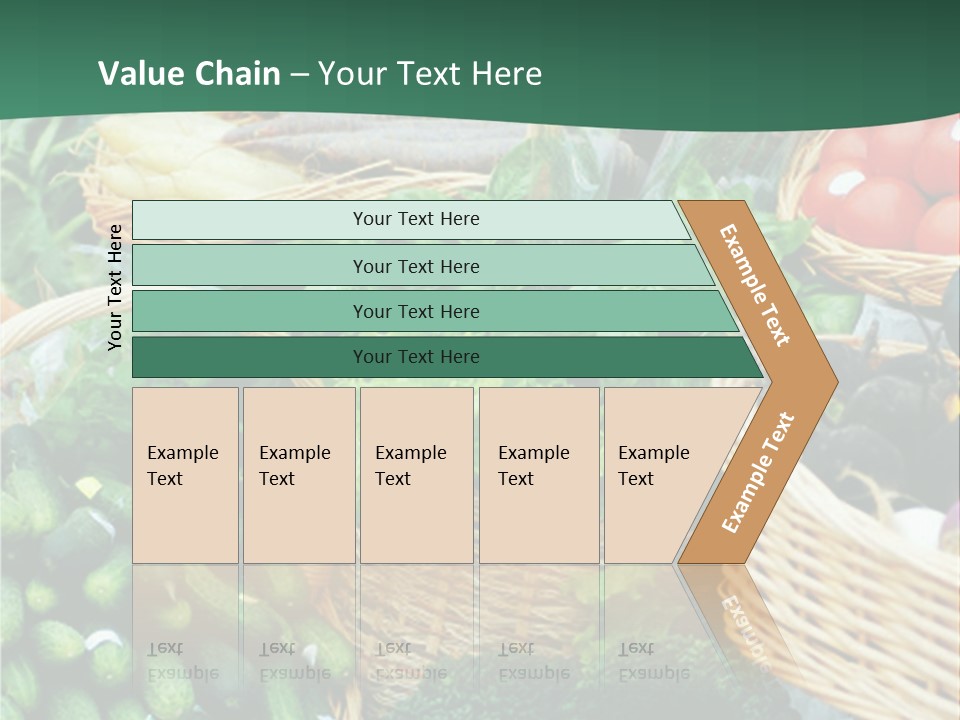 A Bunch Of Baskets Filled With Different Types Of Vegetables PowerPoint Template