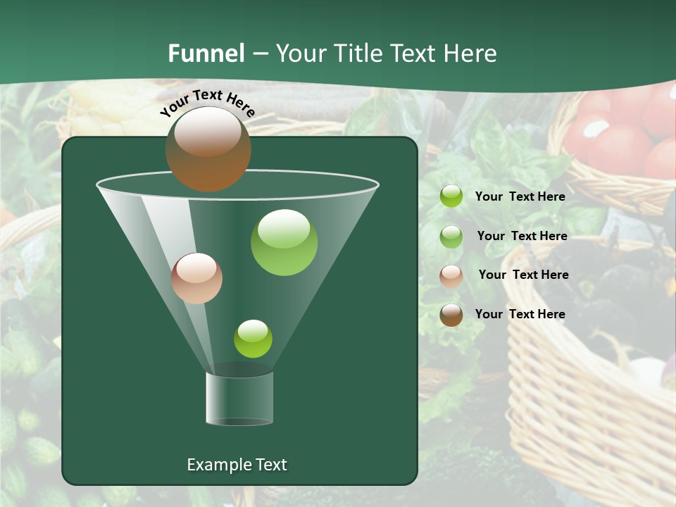 A Bunch Of Baskets Filled With Different Types Of Vegetables PowerPoint Template
