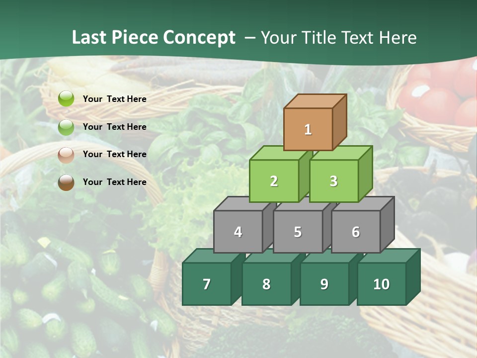 A Bunch Of Baskets Filled With Different Types Of Vegetables PowerPoint Template