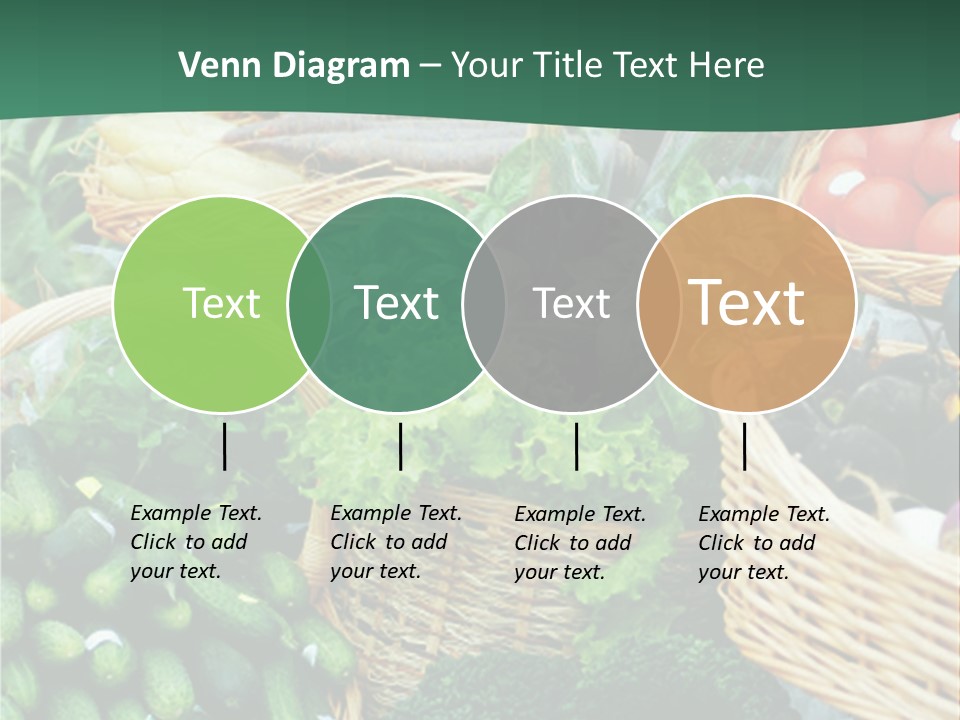 A Bunch Of Baskets Filled With Different Types Of Vegetables PowerPoint Template