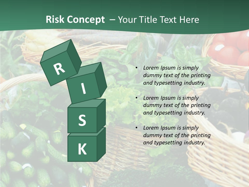 A Bunch Of Baskets Filled With Different Types Of Vegetables PowerPoint Template