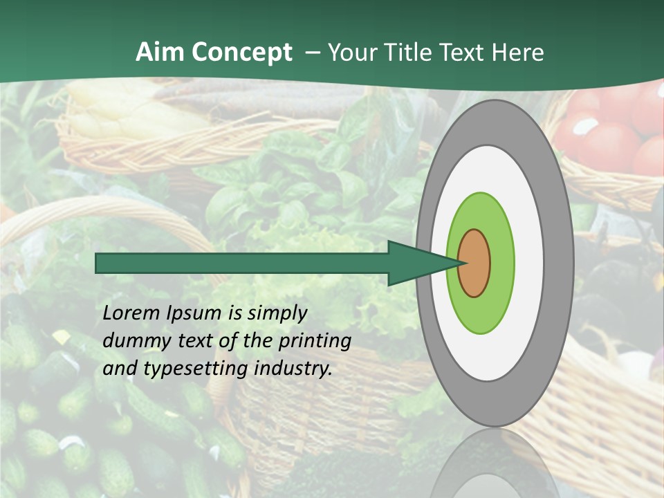 A Bunch Of Baskets Filled With Different Types Of Vegetables PowerPoint Template