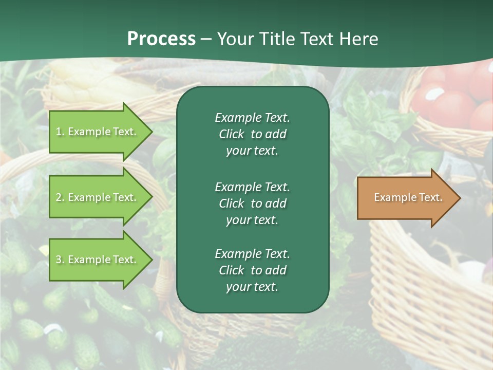 A Bunch Of Baskets Filled With Different Types Of Vegetables PowerPoint Template