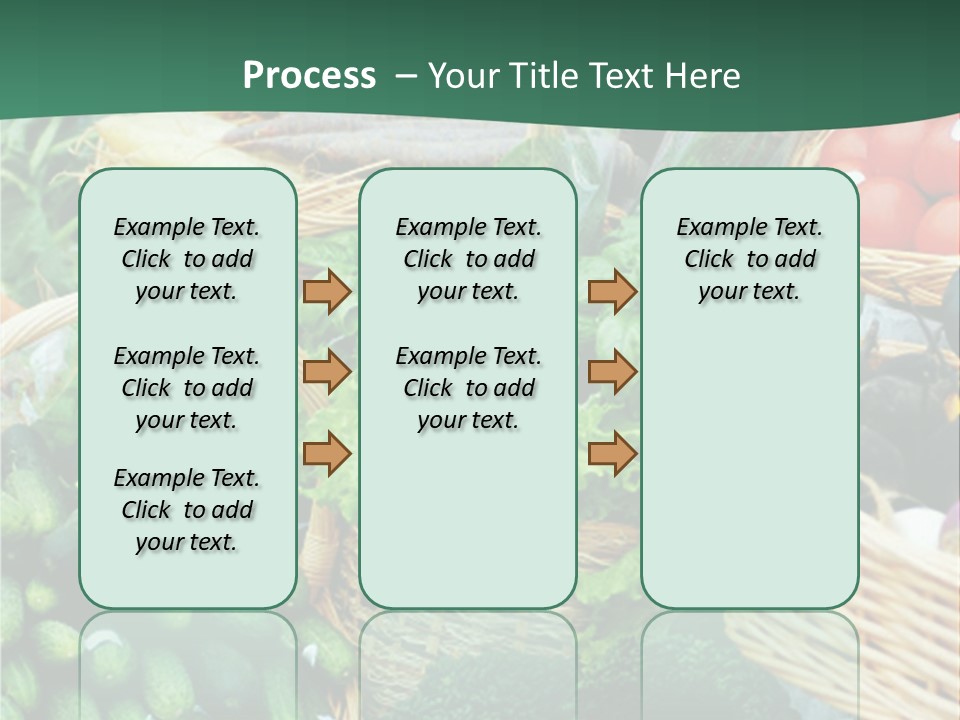 A Bunch Of Baskets Filled With Different Types Of Vegetables PowerPoint Template