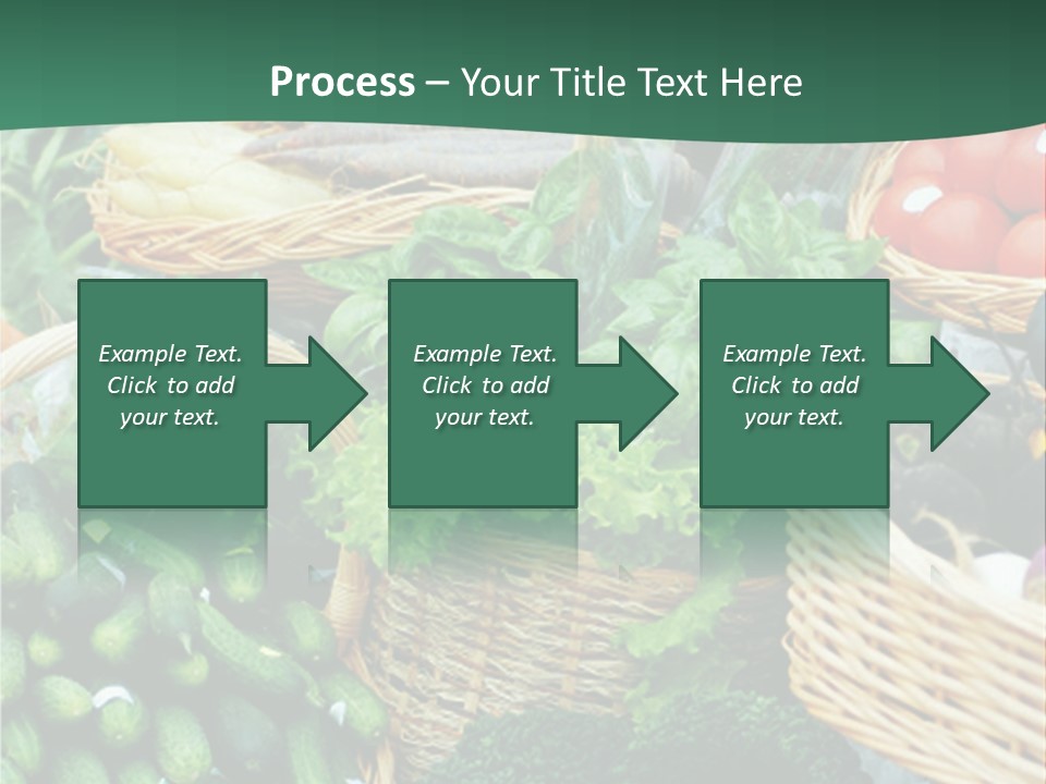 A Bunch Of Baskets Filled With Different Types Of Vegetables PowerPoint Template