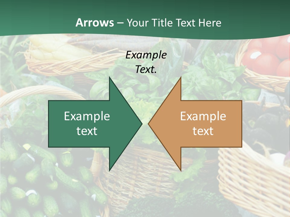 A Bunch Of Baskets Filled With Different Types Of Vegetables PowerPoint Template