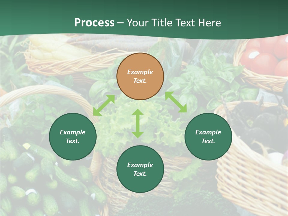 A Bunch Of Baskets Filled With Different Types Of Vegetables PowerPoint Template