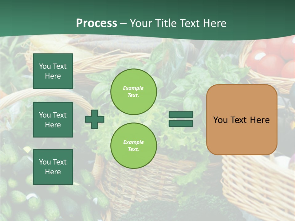 A Bunch Of Baskets Filled With Different Types Of Vegetables PowerPoint Template
