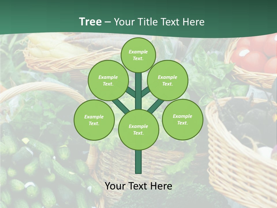 A Bunch Of Baskets Filled With Different Types Of Vegetables PowerPoint Template