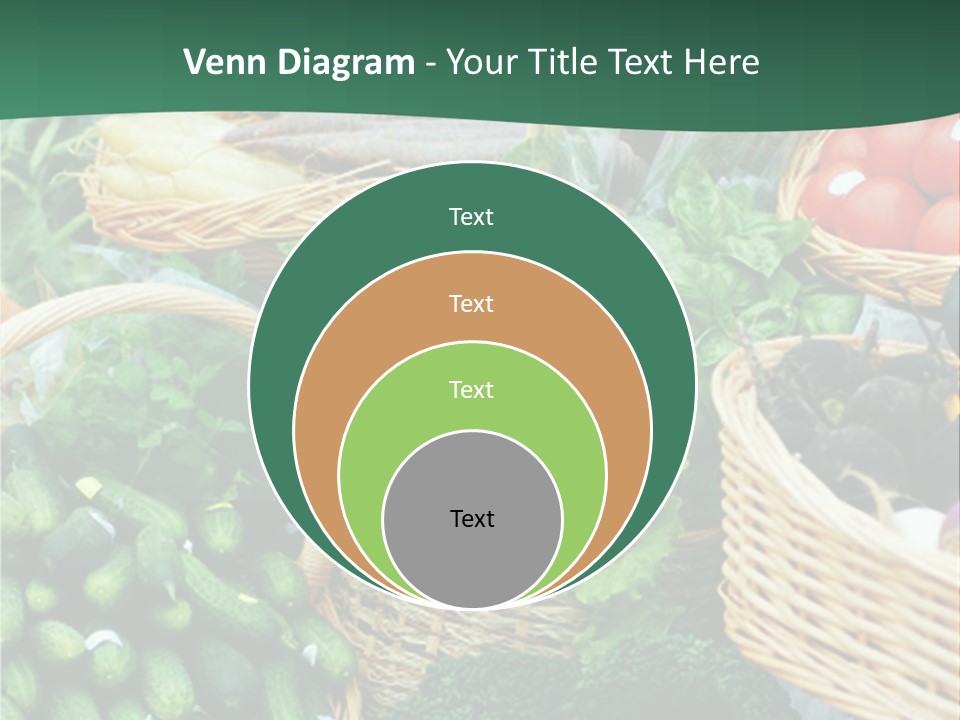 A Bunch Of Baskets Filled With Different Types Of Vegetables PowerPoint Template