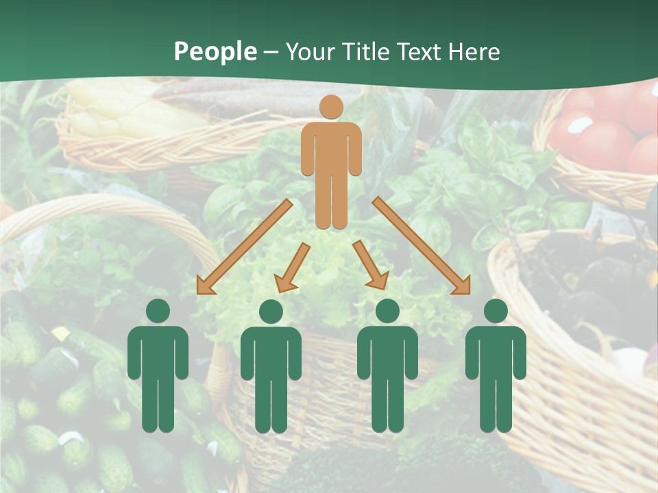 A Bunch Of Baskets Filled With Different Types Of Vegetables PowerPoint Template
