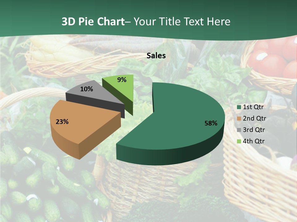 A Bunch Of Baskets Filled With Different Types Of Vegetables PowerPoint Template