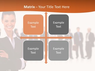 A Woman Standing In Front Of A Group Of People PowerPoint Template