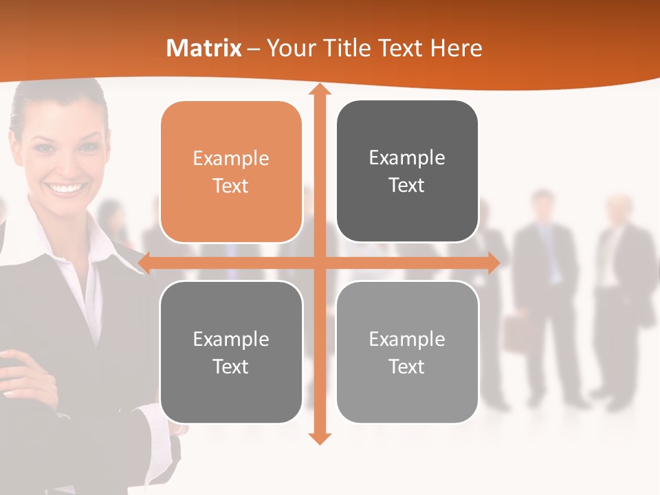 A Woman Standing In Front Of A Group Of People PowerPoint Template