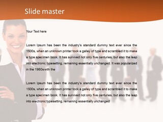 A Woman Standing In Front Of A Group Of People PowerPoint Template