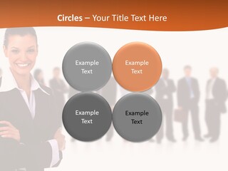 A Woman Standing In Front Of A Group Of People PowerPoint Template