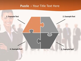 A Woman Standing In Front Of A Group Of People PowerPoint Template
