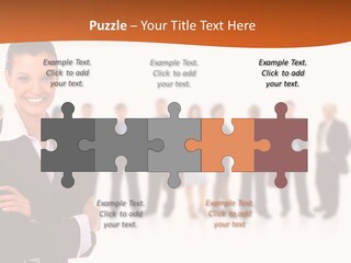 A Woman Standing In Front Of A Group Of People PowerPoint Template