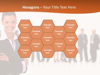 A Woman Standing In Front Of A Group Of People PowerPoint Template