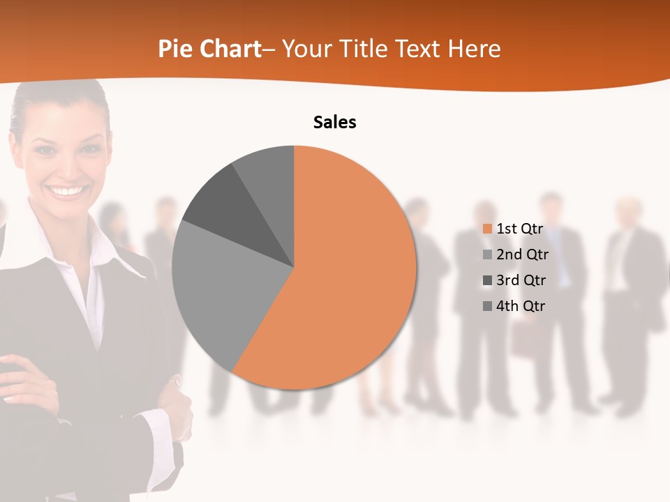 A Woman Standing In Front Of A Group Of People PowerPoint Template
