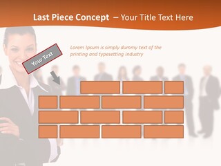 A Woman Standing In Front Of A Group Of People PowerPoint Template