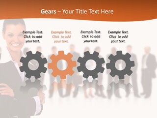 A Woman Standing In Front Of A Group Of People PowerPoint Template