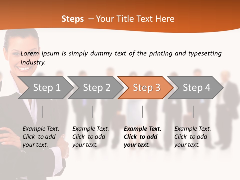 A Woman Standing In Front Of A Group Of People PowerPoint Template