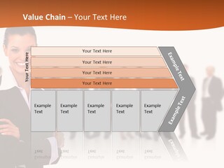 A Woman Standing In Front Of A Group Of People PowerPoint Template