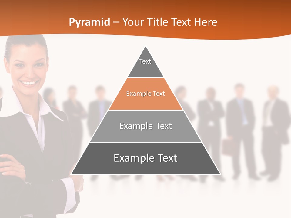 A Woman Standing In Front Of A Group Of People PowerPoint Template