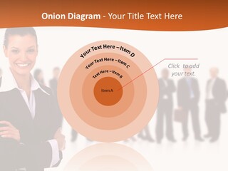 A Woman Standing In Front Of A Group Of People PowerPoint Template