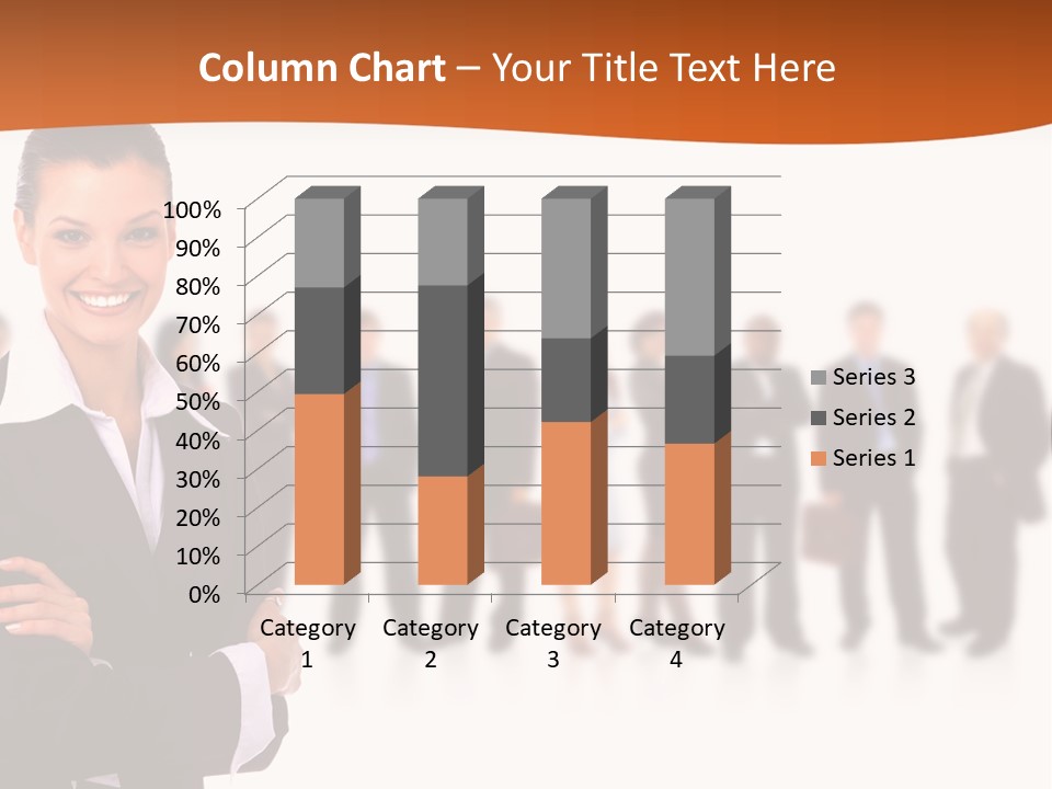 A Woman Standing In Front Of A Group Of People PowerPoint Template