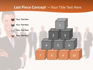A Woman Standing In Front Of A Group Of People PowerPoint Template