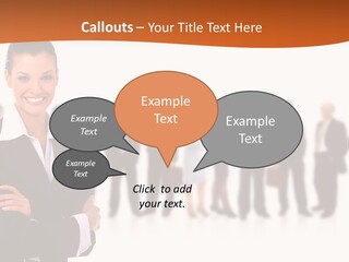 A Woman Standing In Front Of A Group Of People PowerPoint Template