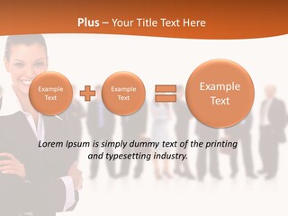 A Woman Standing In Front Of A Group Of People PowerPoint Template