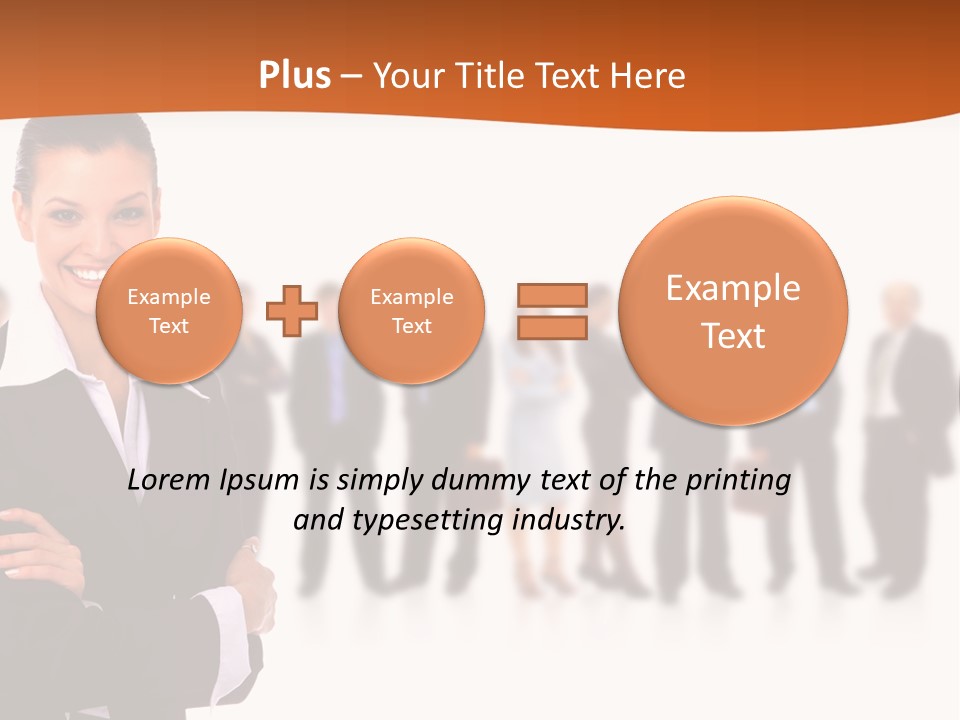 A Woman Standing In Front Of A Group Of People PowerPoint Template