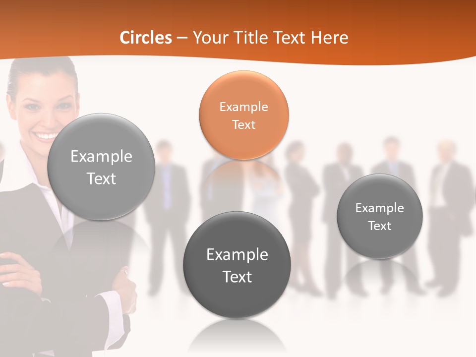 A Woman Standing In Front Of A Group Of People PowerPoint Template