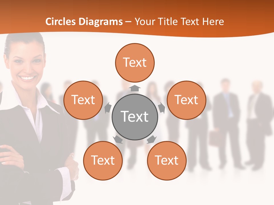 A Woman Standing In Front Of A Group Of People PowerPoint Template