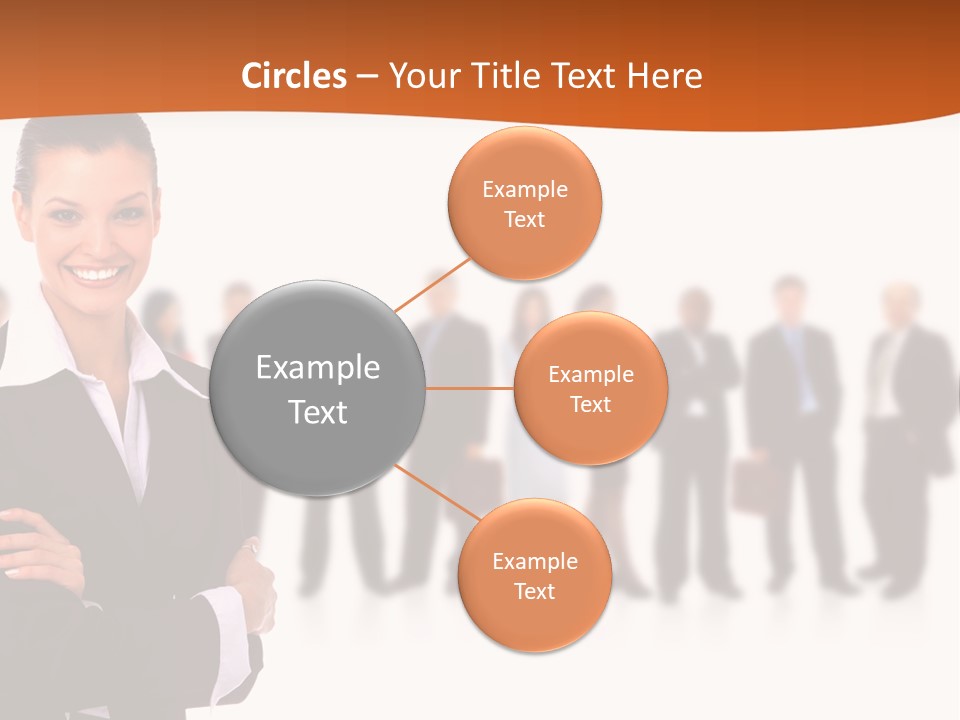 A Woman Standing In Front Of A Group Of People PowerPoint Template