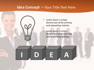 A Woman Standing In Front Of A Group Of People PowerPoint Template