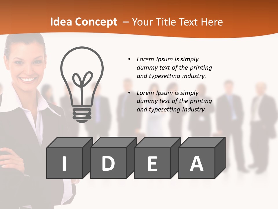 A Woman Standing In Front Of A Group Of People PowerPoint Template