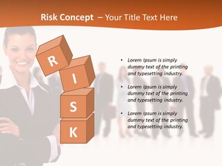 A Woman Standing In Front Of A Group Of People PowerPoint Template