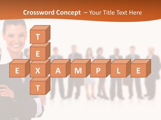 A Woman Standing In Front Of A Group Of People PowerPoint Template
