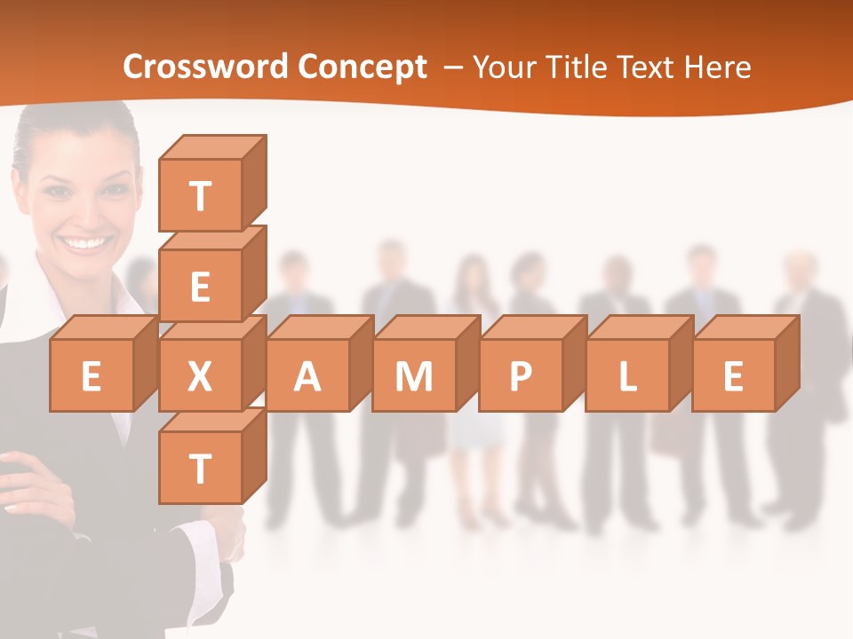 A Woman Standing In Front Of A Group Of People PowerPoint Template