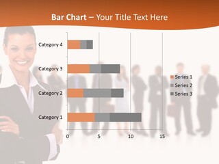 A Woman Standing In Front Of A Group Of People PowerPoint Template