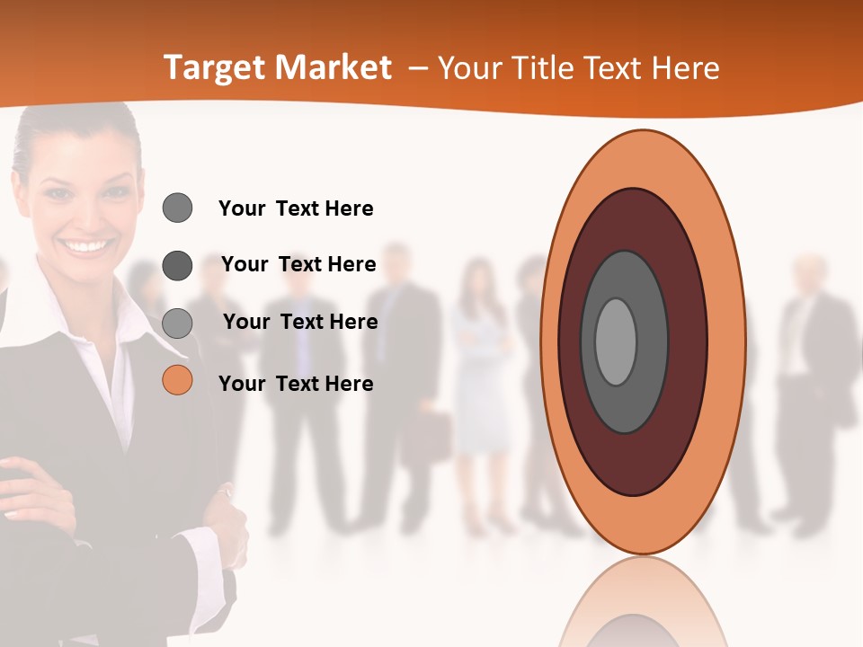 A Woman Standing In Front Of A Group Of People PowerPoint Template
